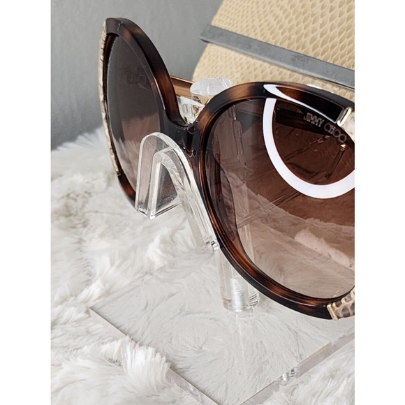 Jimmy Choo Women's Tortoise Millie/S Oversized Sunglasses - Picture 2 of 10